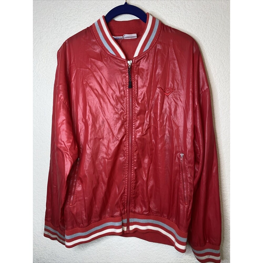 Vintage Pony Varsity Track Jacket Red Mens S 80s y2k 90s Hip Hop retro gorp